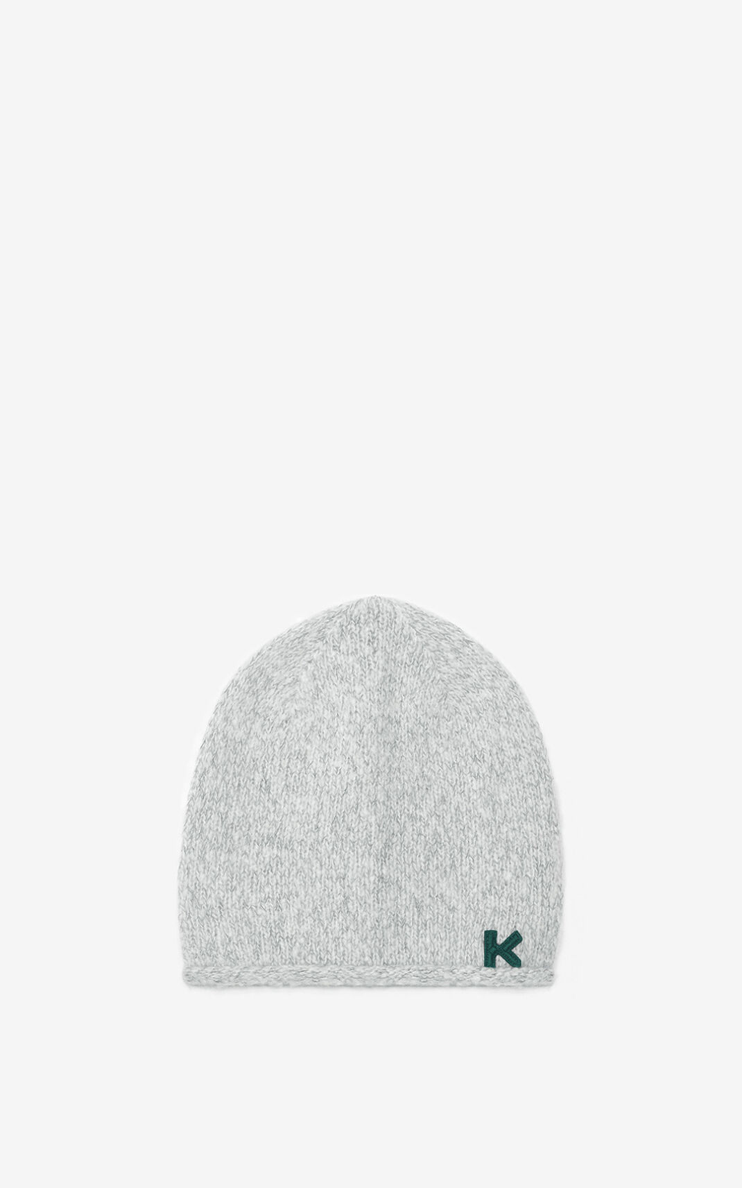 Kenzo K Logo cashmere beanie γυναικεια ασπρα | GR300629